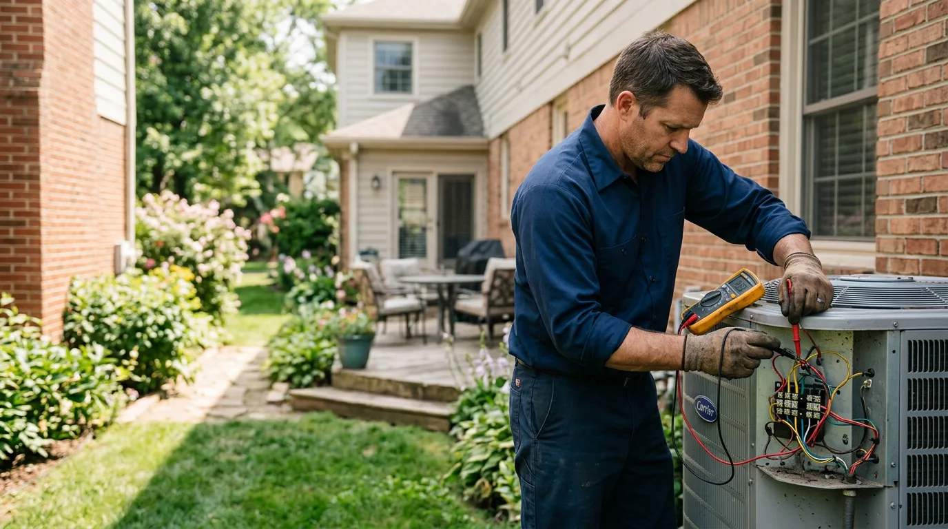 HVAC technician working near Centreville, MI